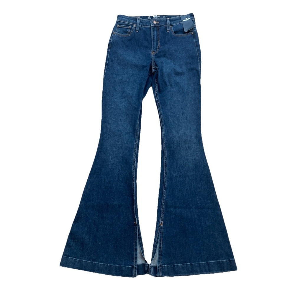 Hollister Jeans Women's 3R 26x32 Blue High Rise Vintage Flare Stretch Juniors